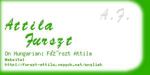 attila furszt business card